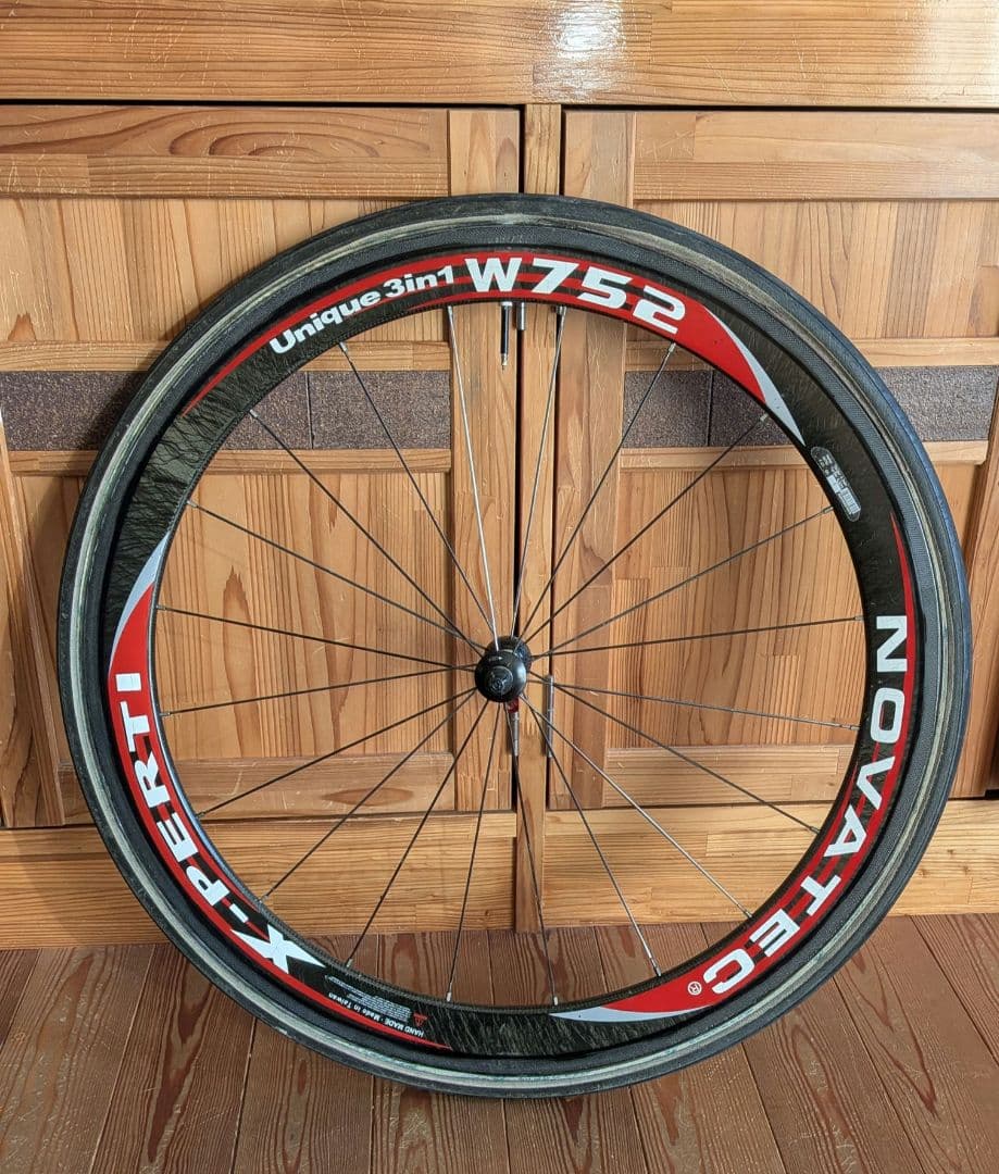 NOVATEC W752 フロント リムブレーキカーボンホイールチューブラー