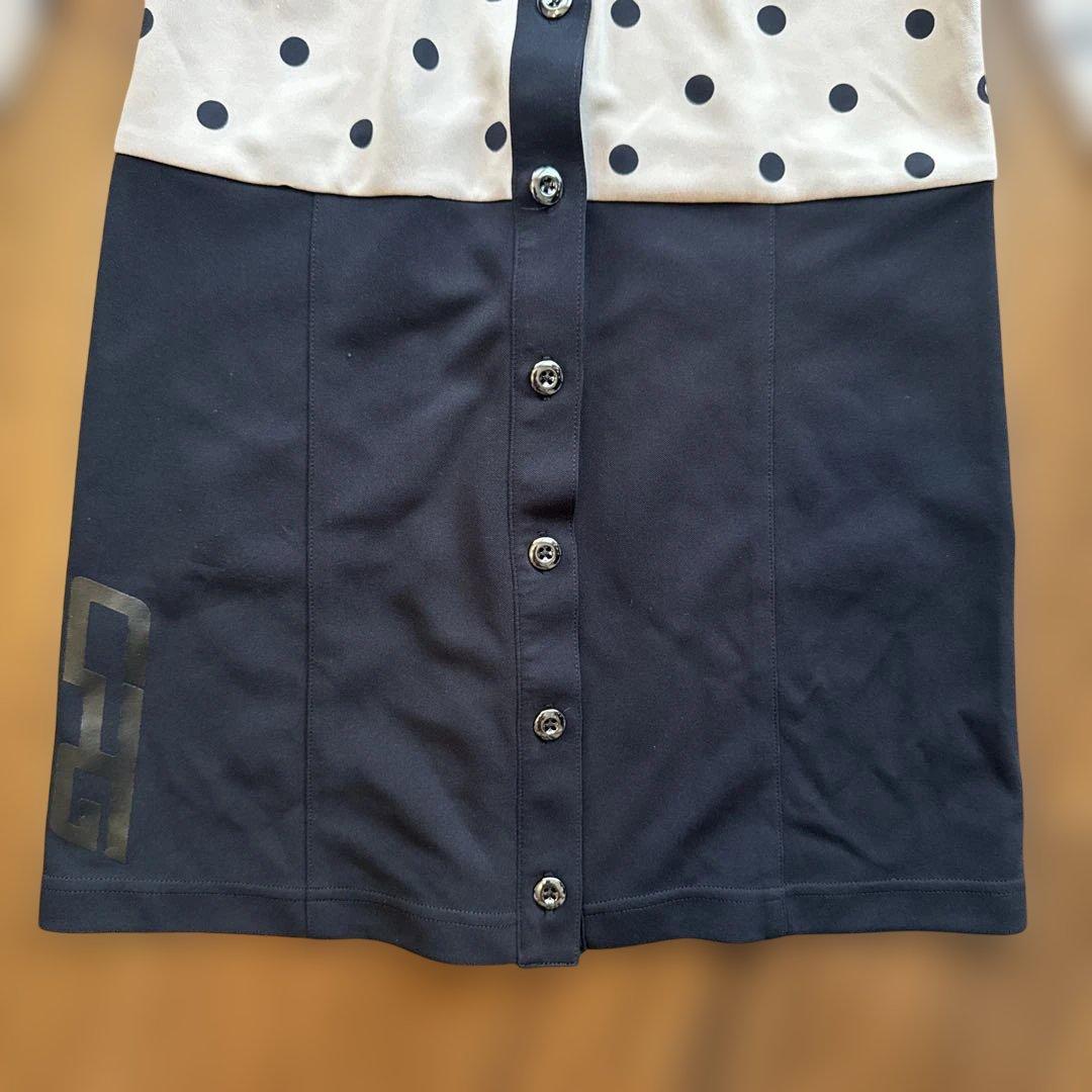期間限定値下げ【美品】CPG GOLF ドット柄長袖ワンピース Mサイズ
