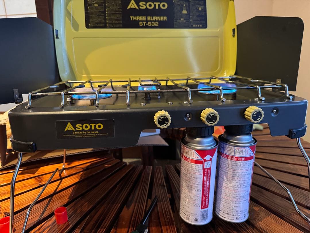SOTO 3バーナー アウトドアコンロ ST-532+ST553(おまけ)