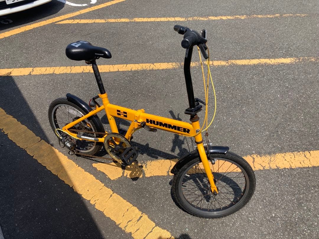 HUMMER 折りたたみ自転車 イエロー