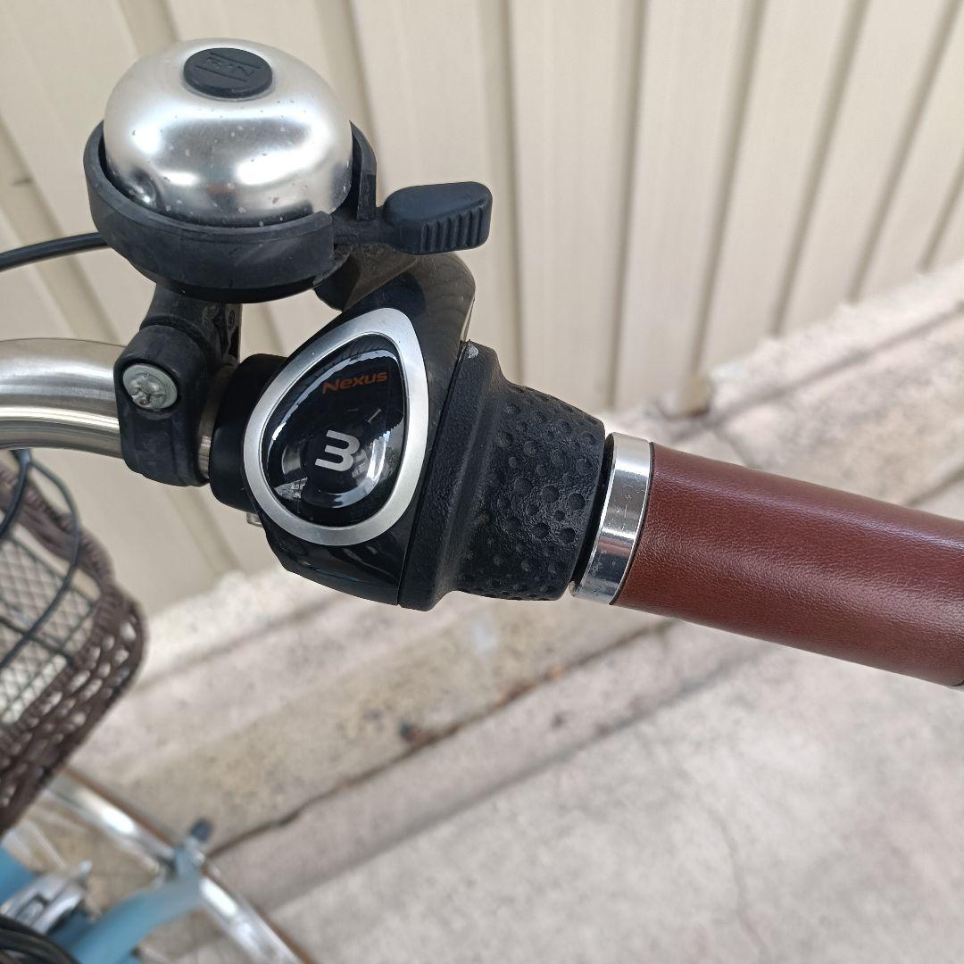 YAMAHA PAS With 24インチ電動アシスト自転車オシャレな艶消し水色