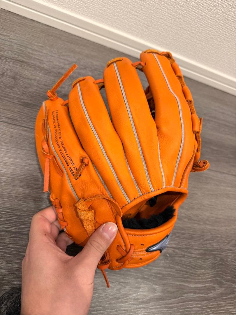 Mizuno 軟式グローブ オレンジ Professional Series