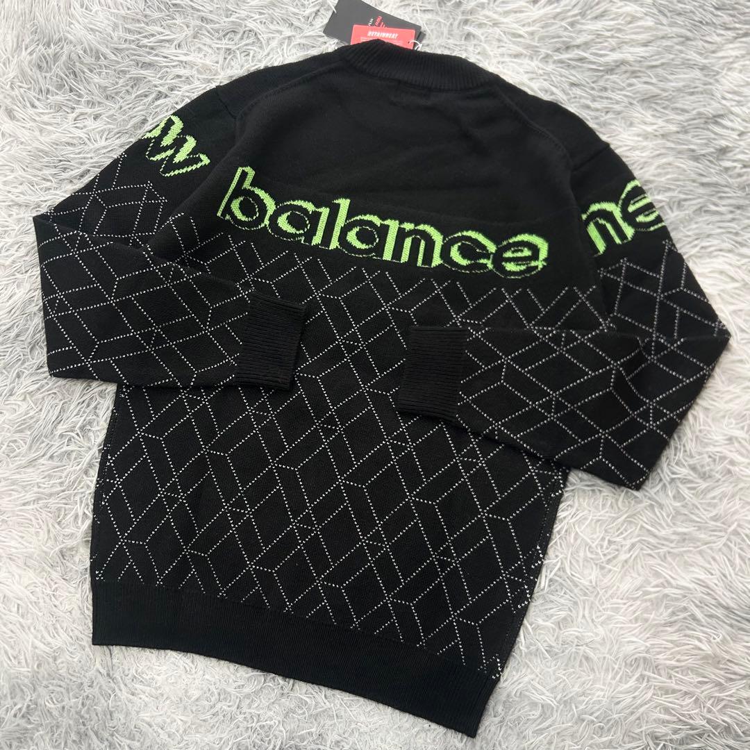 新品　ニューバランスゴルフ　ニット　セーター　ブラック　クルーネック　サイズ4