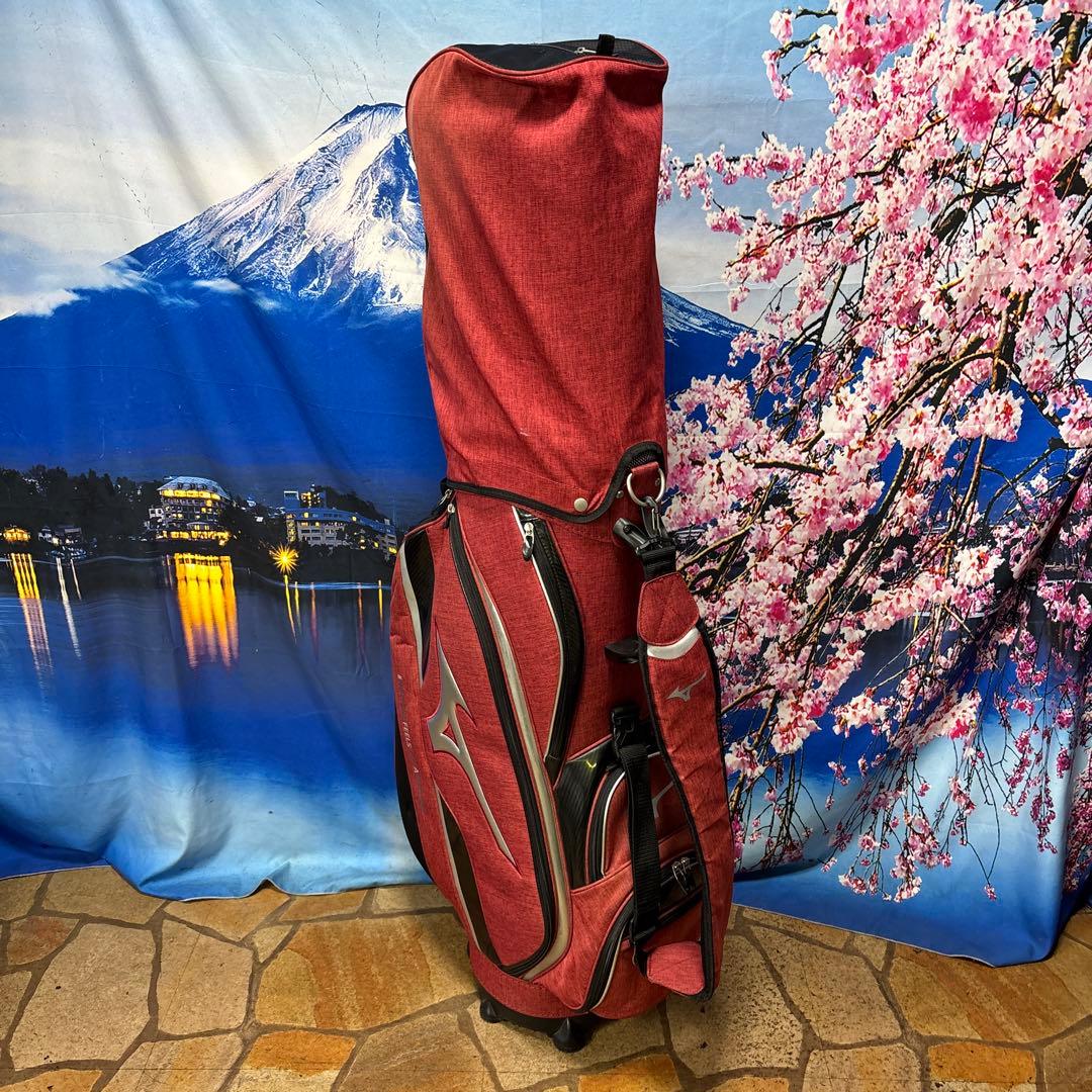 寶BW-1165 mizuno ミズノ カート式 キャディバッグ レッド