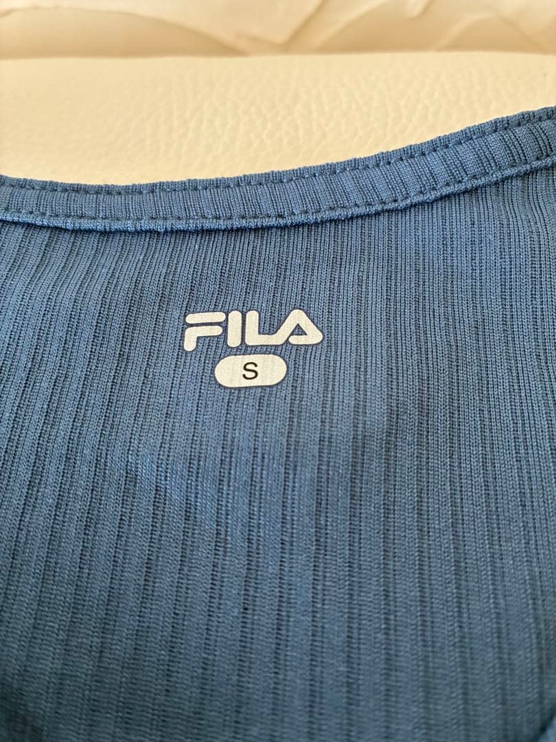 FILA テニスウェア セットSサイズ 青/ブラウン チェック柄