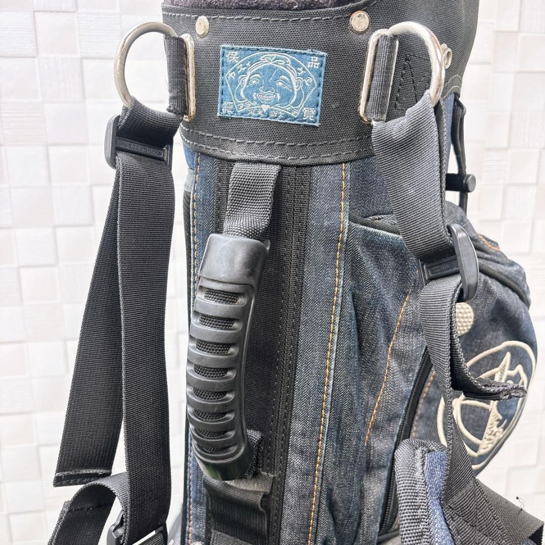 希少 エビス EVISU キャディバッグ スタンド デニム素材 芝生くん カモメ