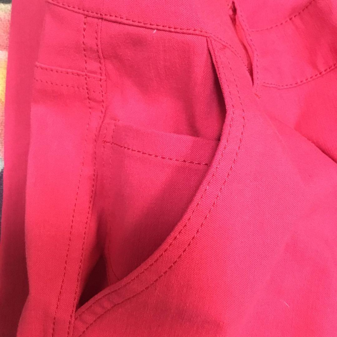 ピンク ストレートパンツ レディース