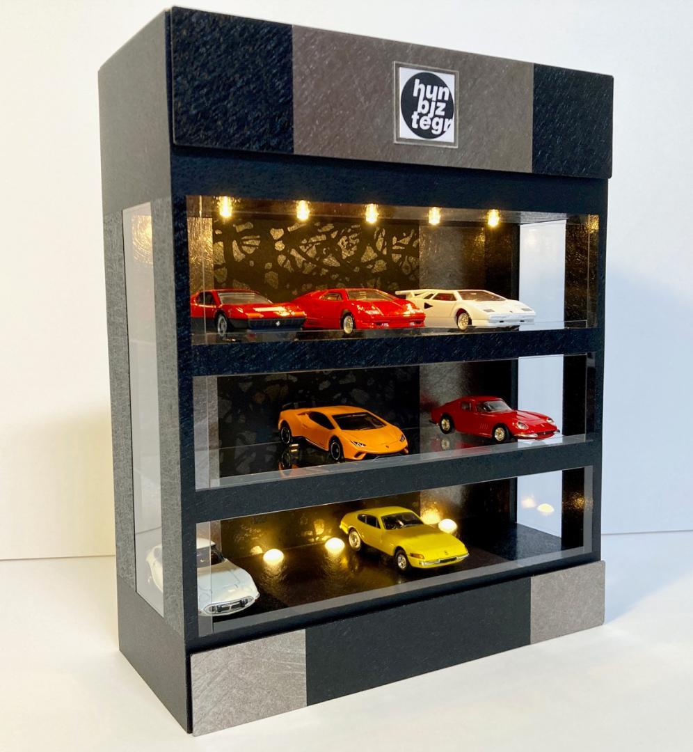 1/64展示仕様・BK&BS・3層式ディスプレーBOX/LED照明・ネオジオラマ