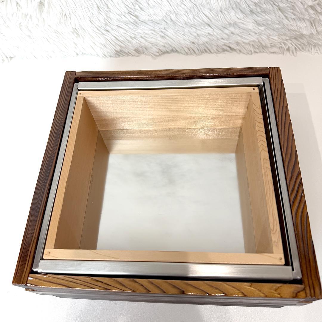 【美品】 電調 焼杉枠 湯葉鍋 湯煎式 2～4人用 IH対応 ステンレス
