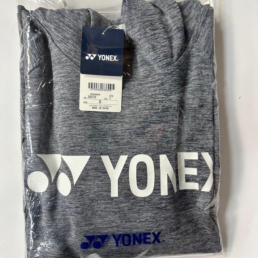 新品 YONEX ユニ パーカー フィットスタイル スウェット チャコール S