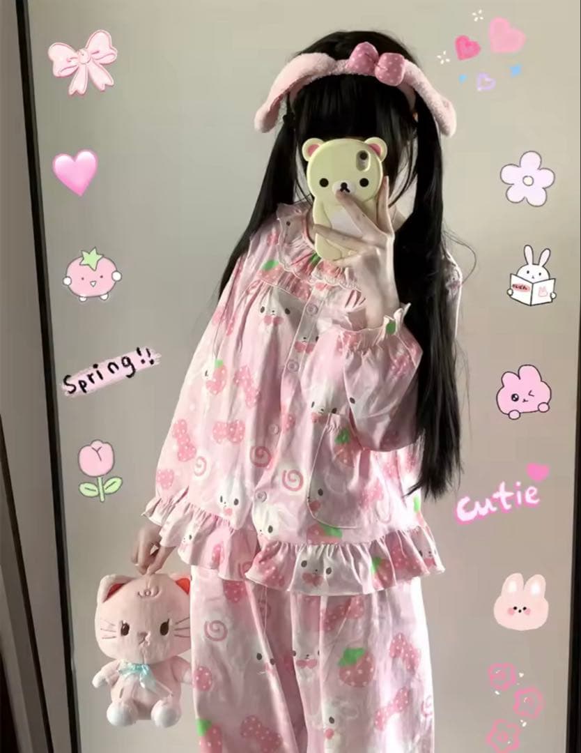 シュガーバニーズ しろうさ パジャマ ルームウェア サンリオ シュガバニ 平成