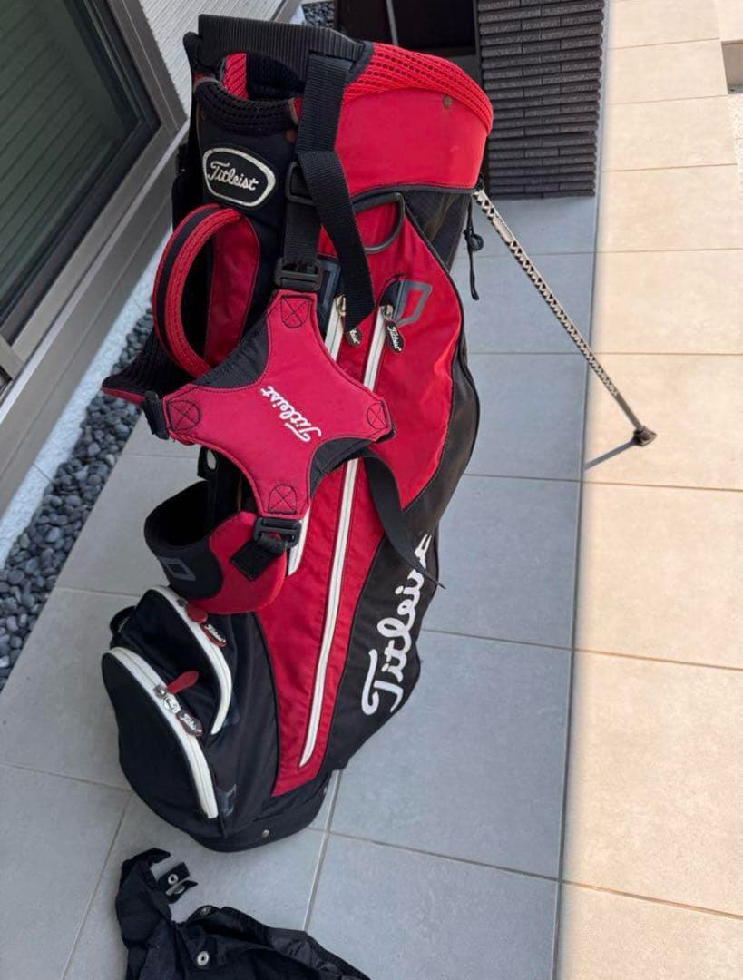 Titleist スタンド式キャディバッグ 赤黒
