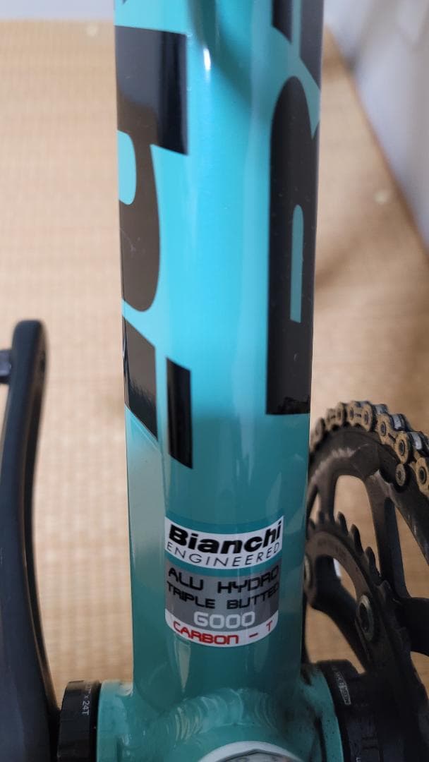 ビアンキVIA NIRONE7 Alu hydro105改 ホイールカーボン