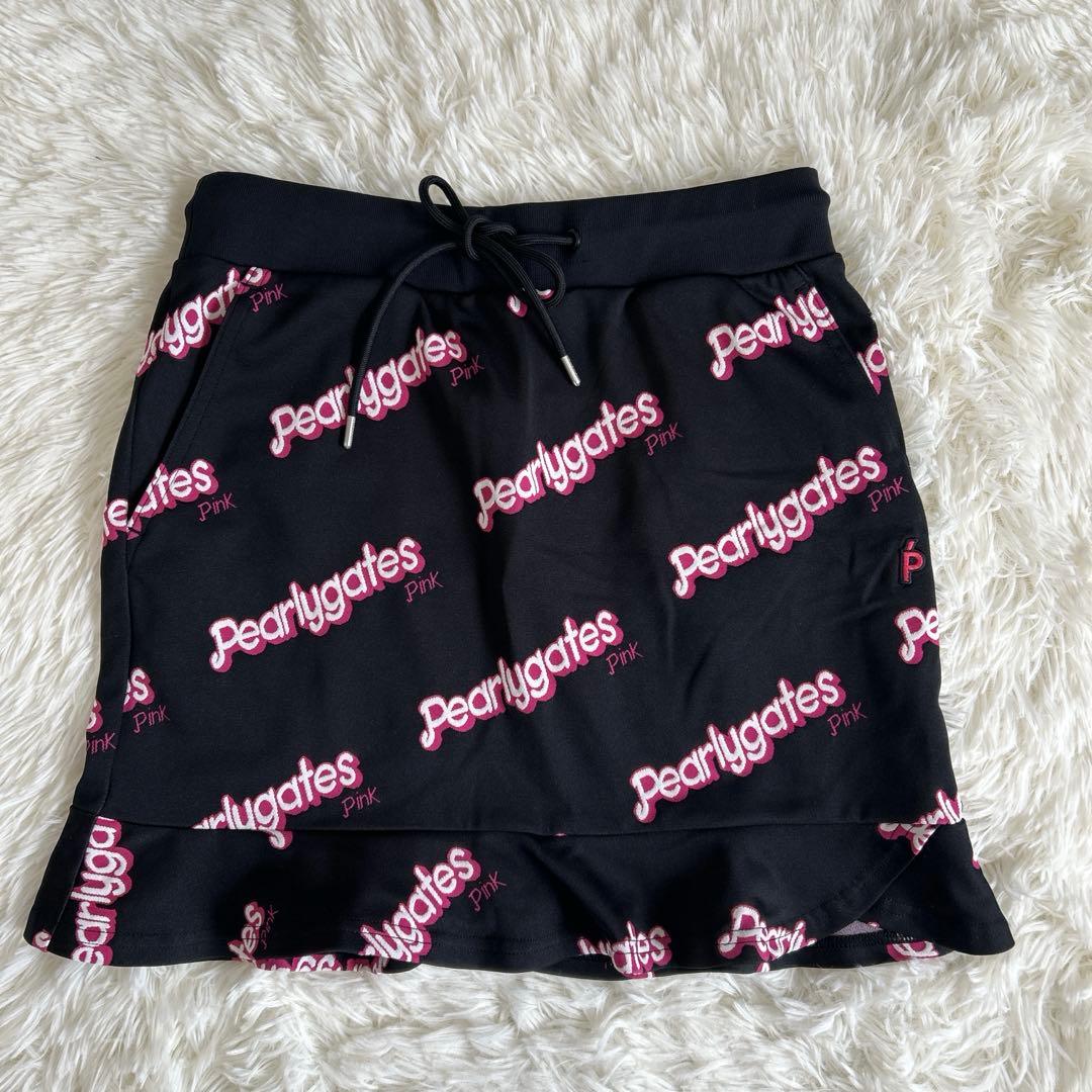 希少！近年モデル♡パーリーゲイツ セットアップ ロゴ総柄 スカート ポロシャツ