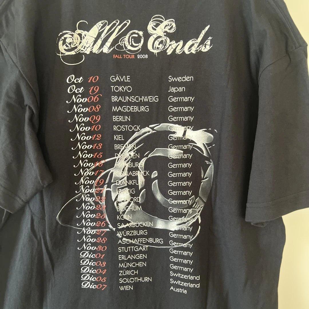 希少 2008年当時物 All Ends バンドTシャツ L相当 黒 メタルT