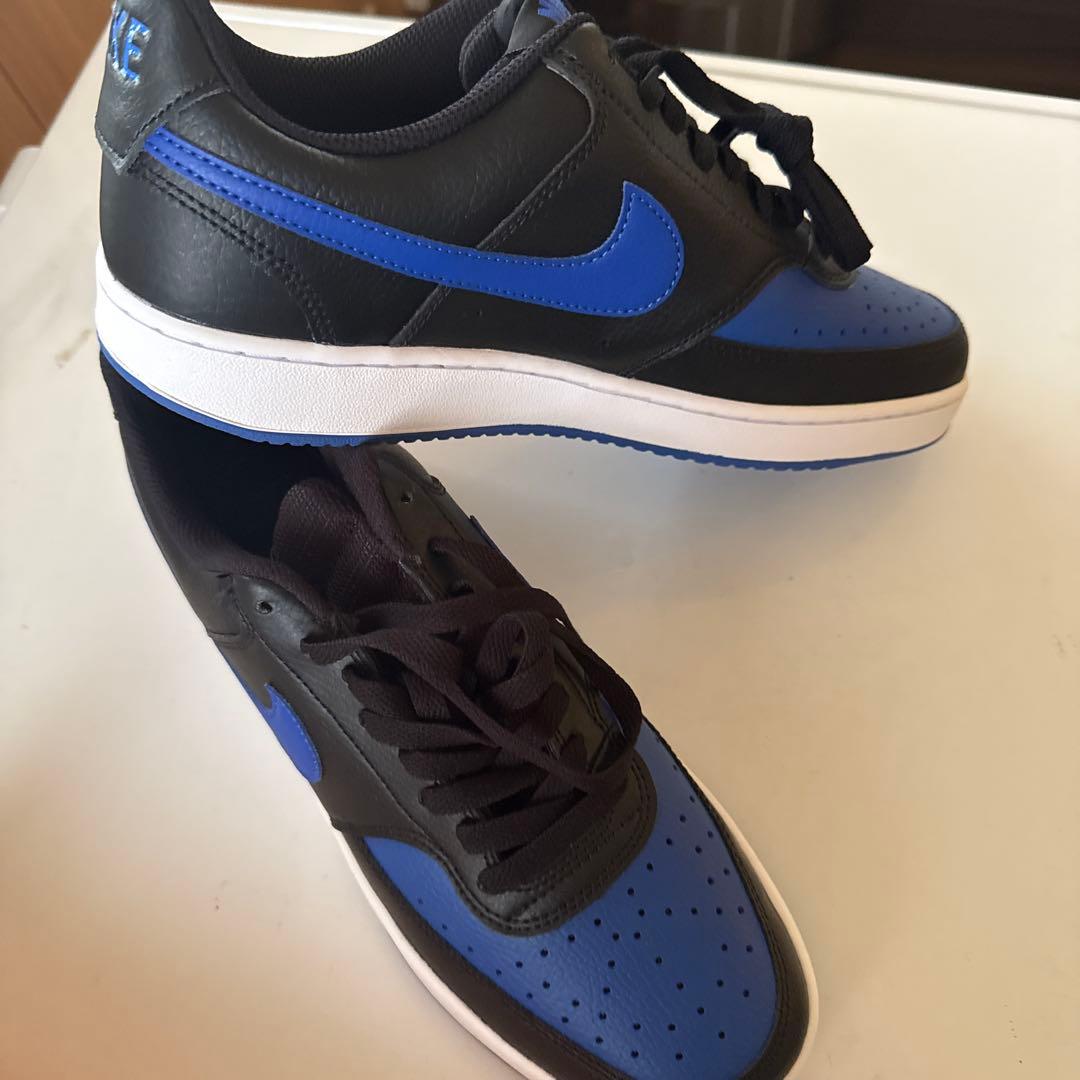 Nike (ナイキ) メンズ コートビジョン ローシューズ ブラック ブルー
