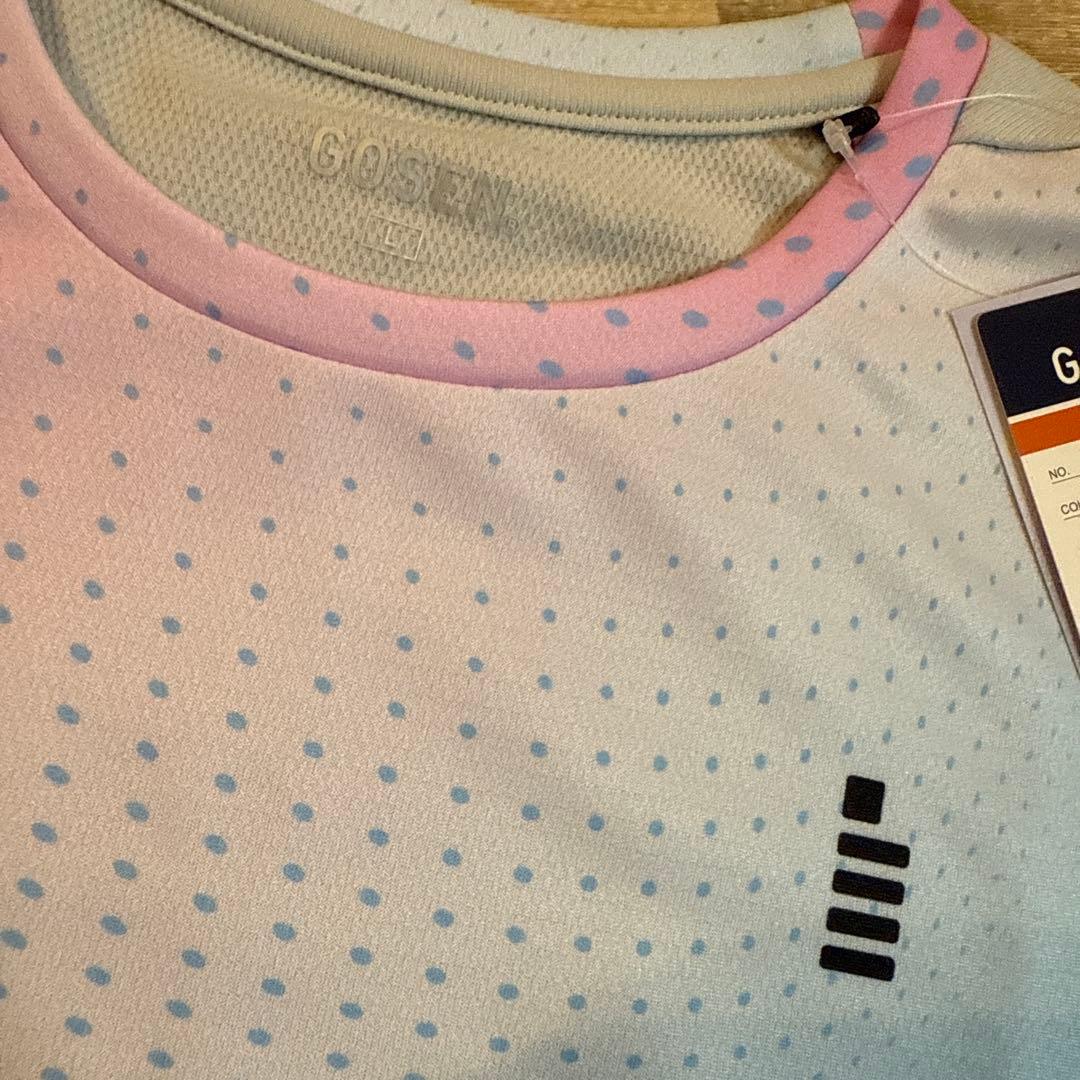 GOSEN T2515 バドミントンシャツ L ホワイト