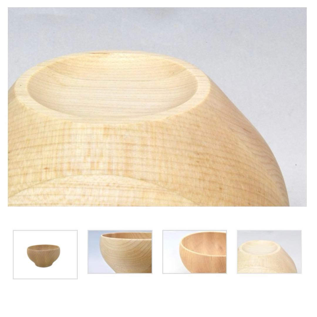 天然木のお椀 Lサイズ メープル（楓）2コセット