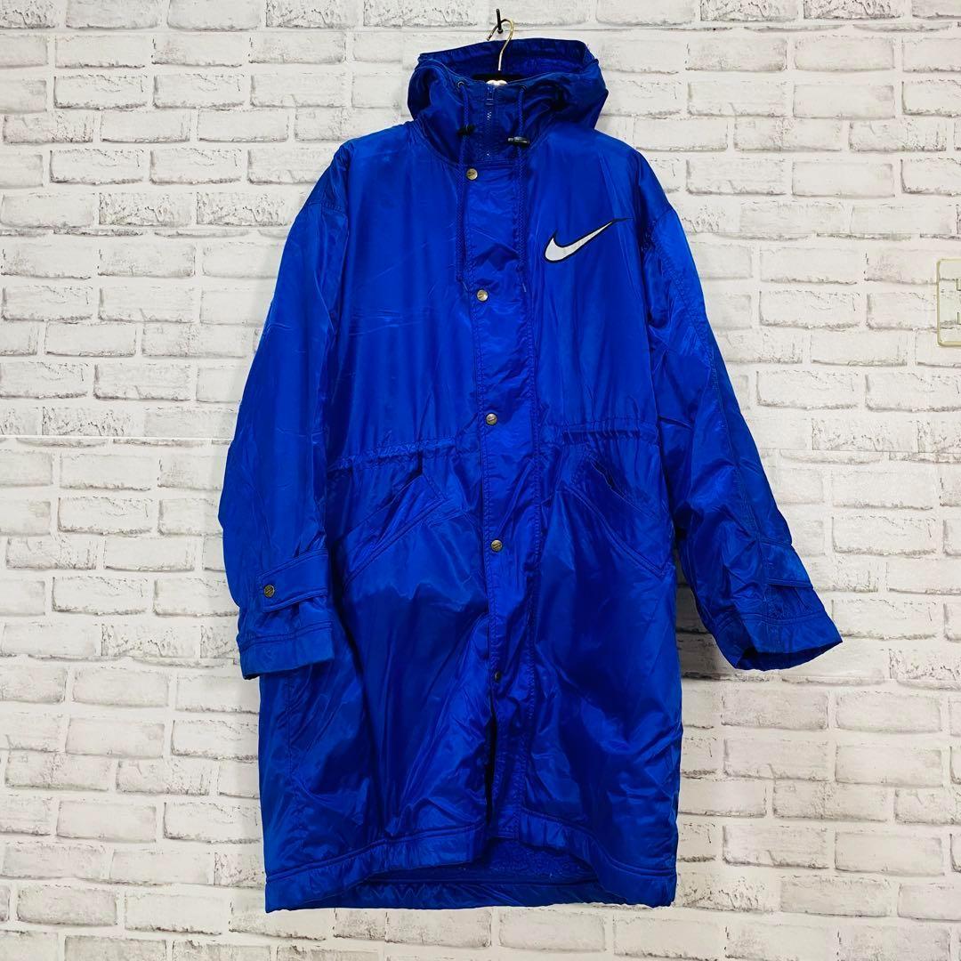 【レア】90s NIKE ナイキ　銀タグ　ヴィンテージ ベンチコート　裏起毛