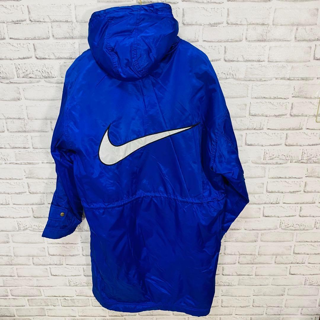 【レア】90s NIKE ナイキ　銀タグ　ヴィンテージ ベンチコート　裏起毛