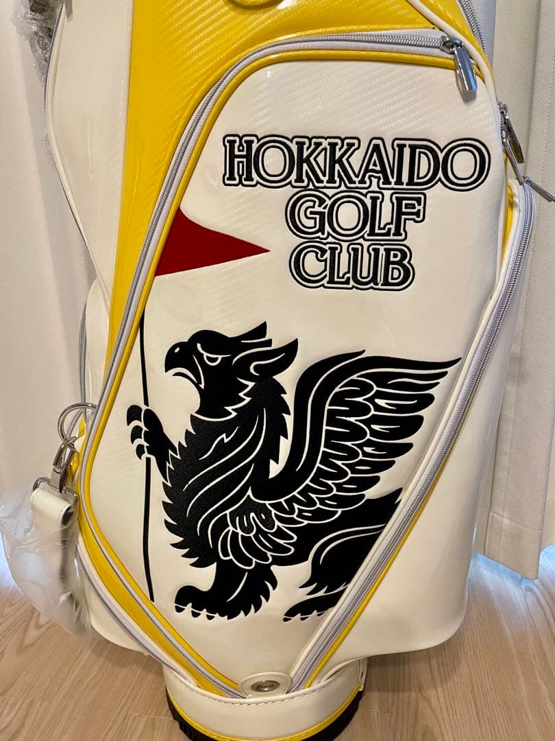 【新品】HOKKAIDO GOLF CLUB キャディバッグ ホワイト/イエロー