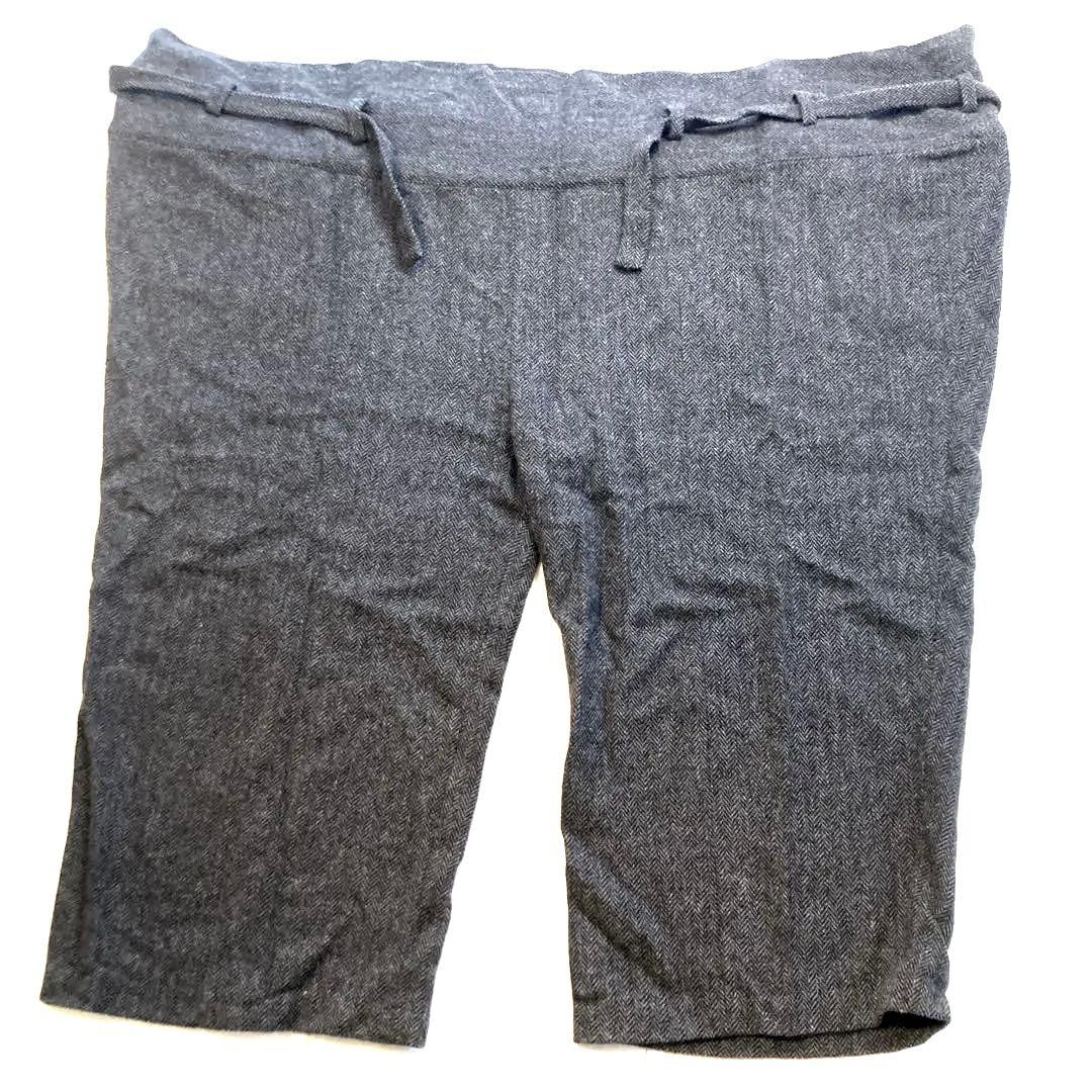 ウール　ヨガパンツ　ワイドシルエット　ベルト紐付き　日本製　XL