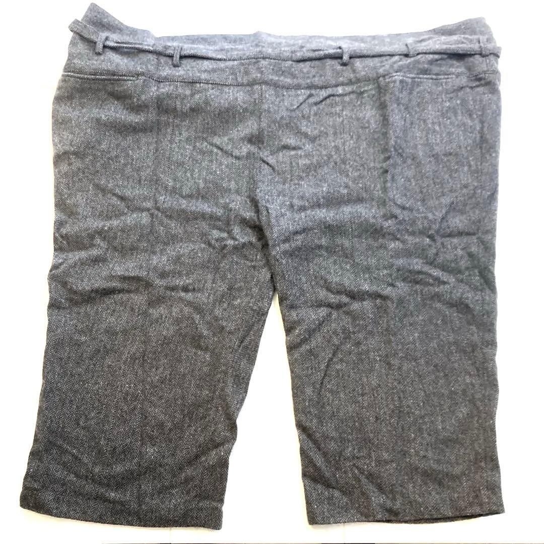 ウール　ヨガパンツ　ワイドシルエット　ベルト紐付き　日本製　XL