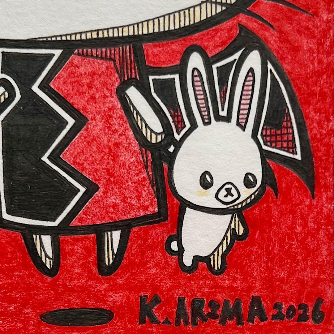 『心の重力が少し軽くなった日』 ｜絵画 原画 抽象画 絵 動物画 ドローイング