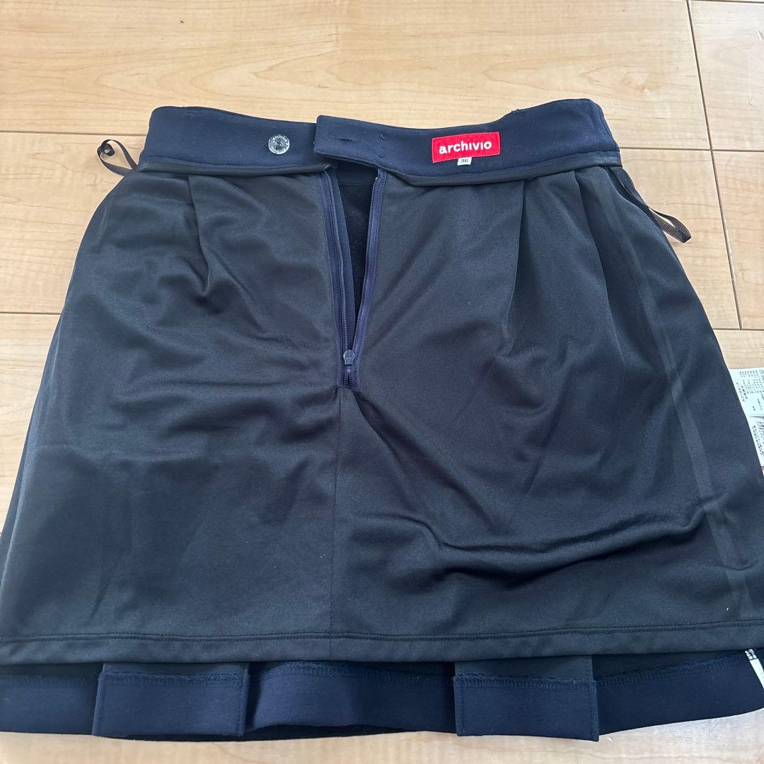 archivio ゴルフ　ロゴ　プリーツ　スカート レディース S ベロア