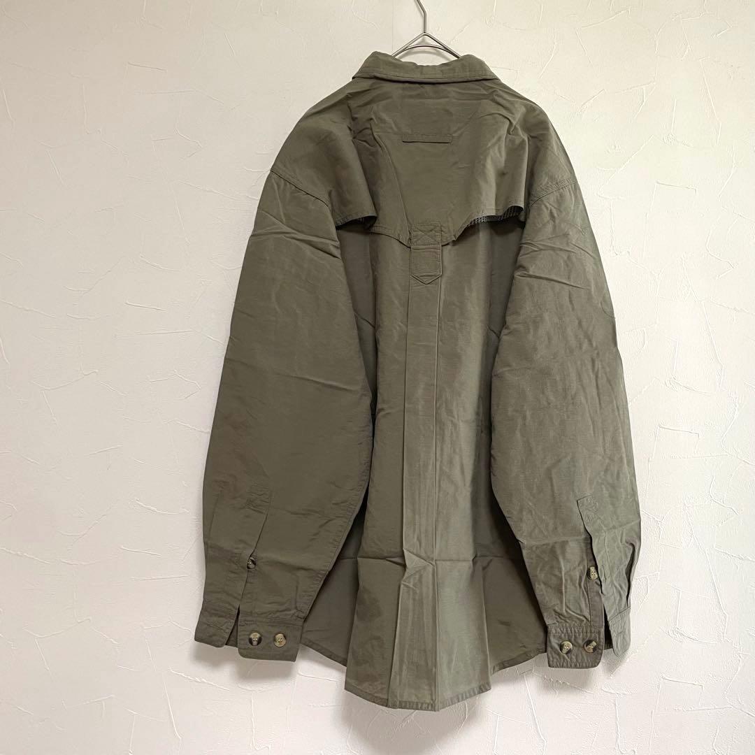 エクスオフィシオ　EXOFFICIO アウトドア　フィッシングシャツ　M カーキ