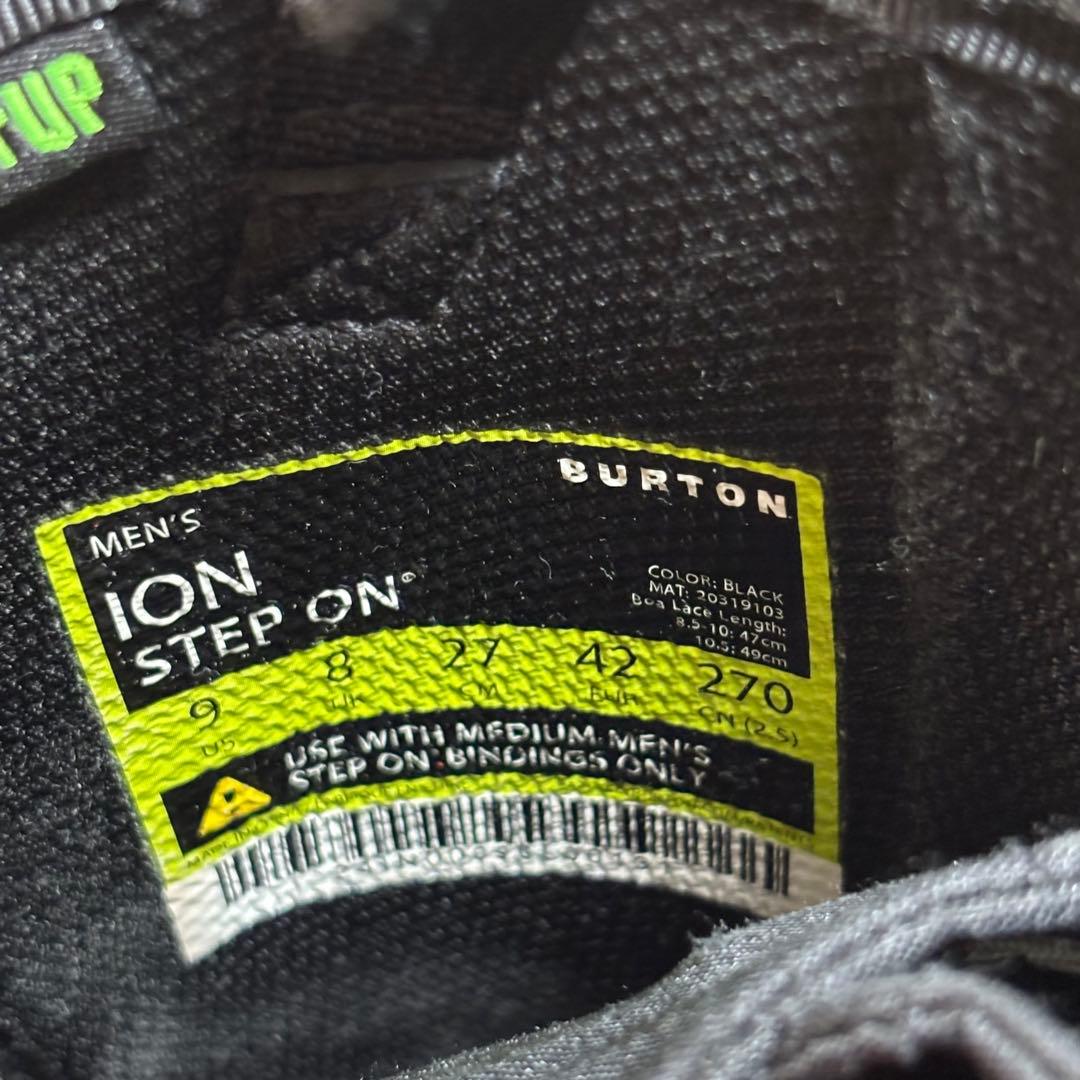 美品　バートン　BURTON ION STEP ON 27cm ※インナー無し