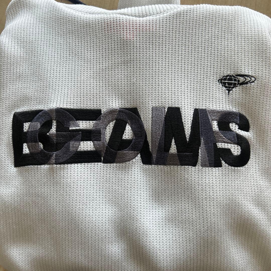 BEAMS GOLF フード付きニットパーカー ホワイト