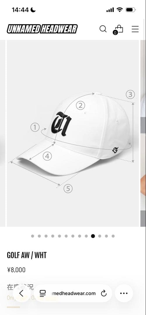 UNNAMED HEADWEAR GOLF AW / WHT キャップ　ホワイト