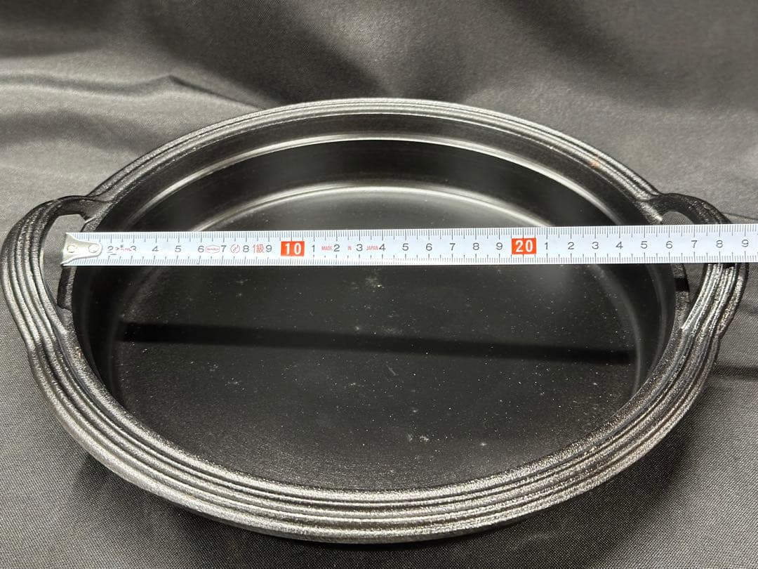 【長期保管品】南部鉄器　南部　25.5cm SE-273 蓋付煮込鍋　浅型　鍋