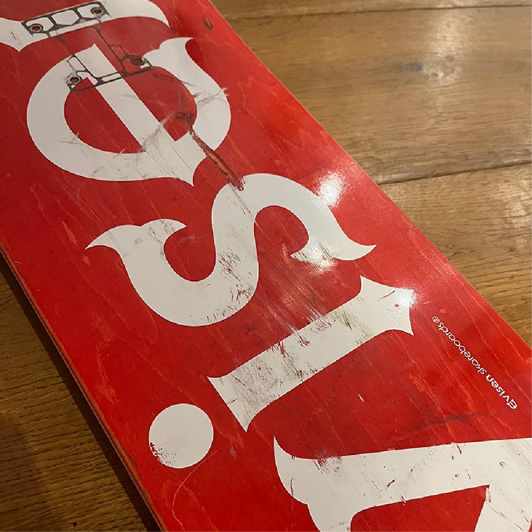 スケートボード Evisen EVI-LOGO RED DEEP CONCAVE 8.125