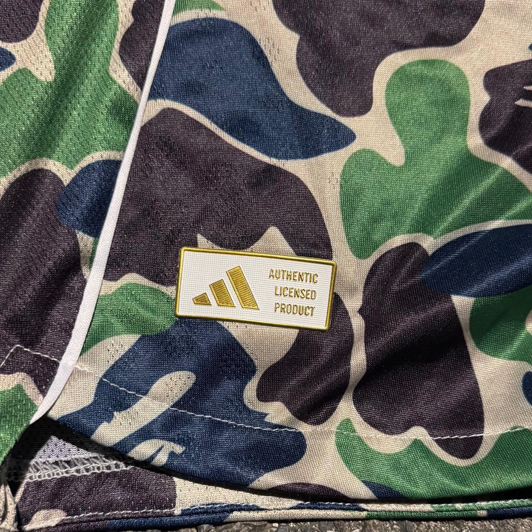 BAPE × adidas カモ ゲームシャツ S