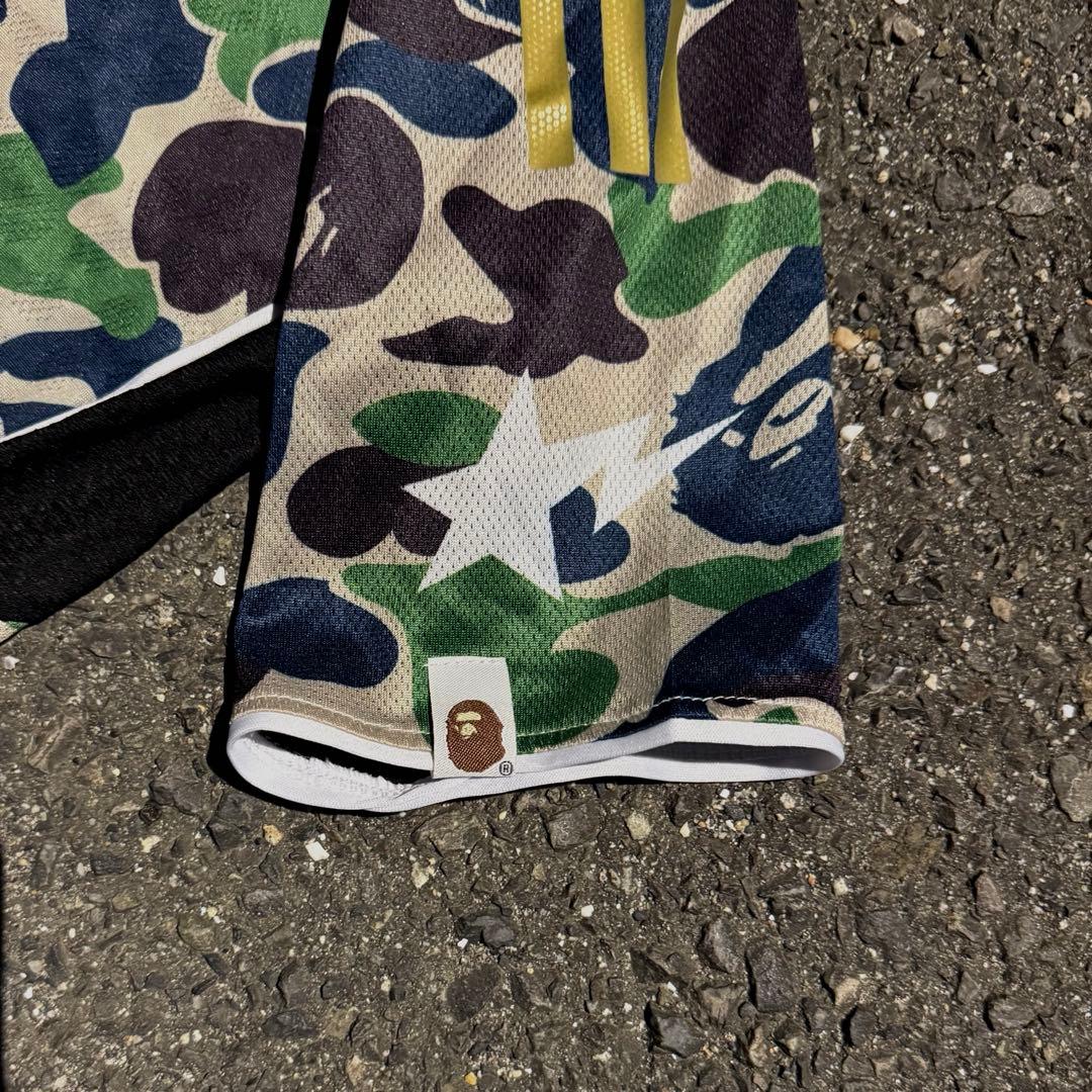 BAPE × adidas カモ ゲームシャツ S