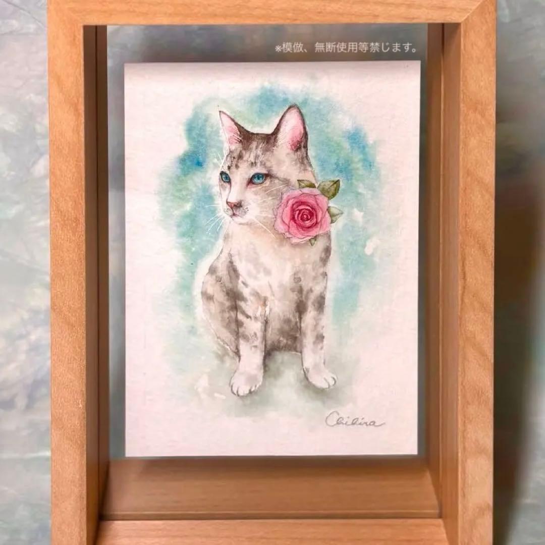 絵画 猫の絵 cat 猫雑貨 art 美術品 kawaii 猫グッズ 原画 原画