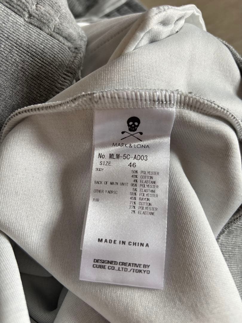 MARK & LONA グレー　ゴルフウェア　メンズ　46 極美品