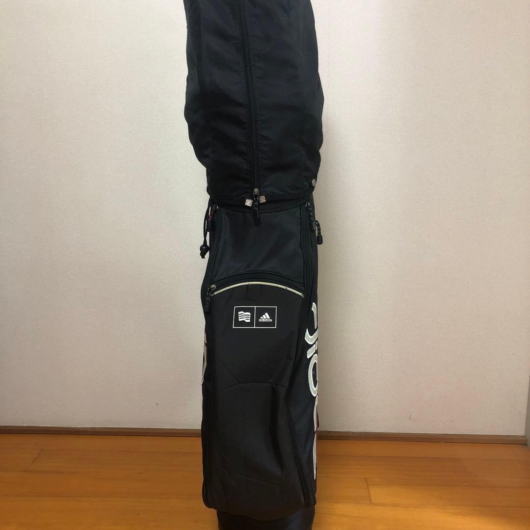 adidasアディダス キャディバッグ ブラック フード付き