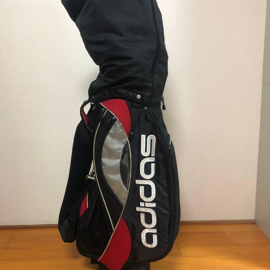 adidasアディダス キャディバッグ ブラック フード付き