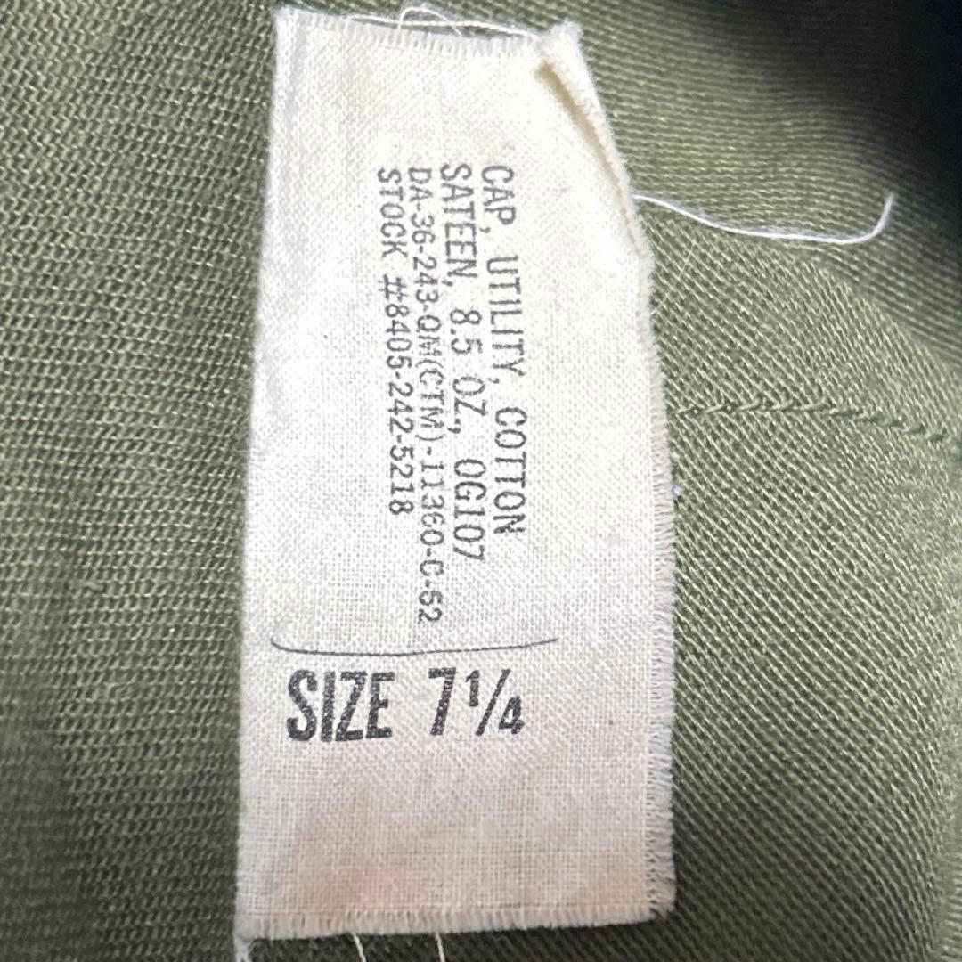 米軍実物 ナム戦 ユーティリティキャップ 62年 7 1/4 OG107 レア