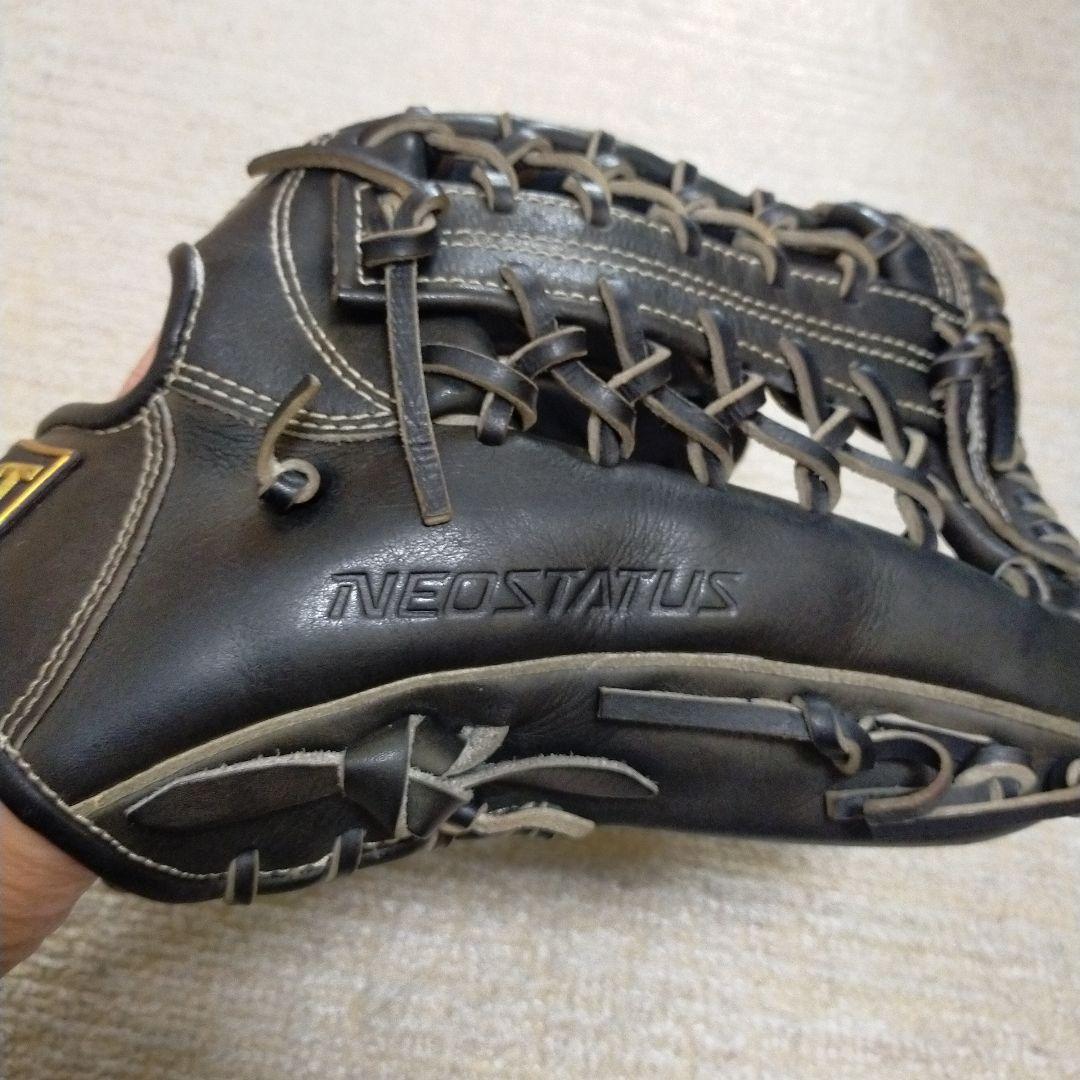 ゼット　ネオステイタス　一般軟式野球　グローブ　黒　大人用　外野手