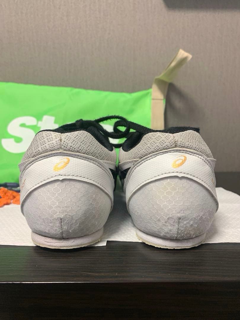☆ASICS☆EFFORT13 スパイクシューズ ブラック×ホワイト25.5cm