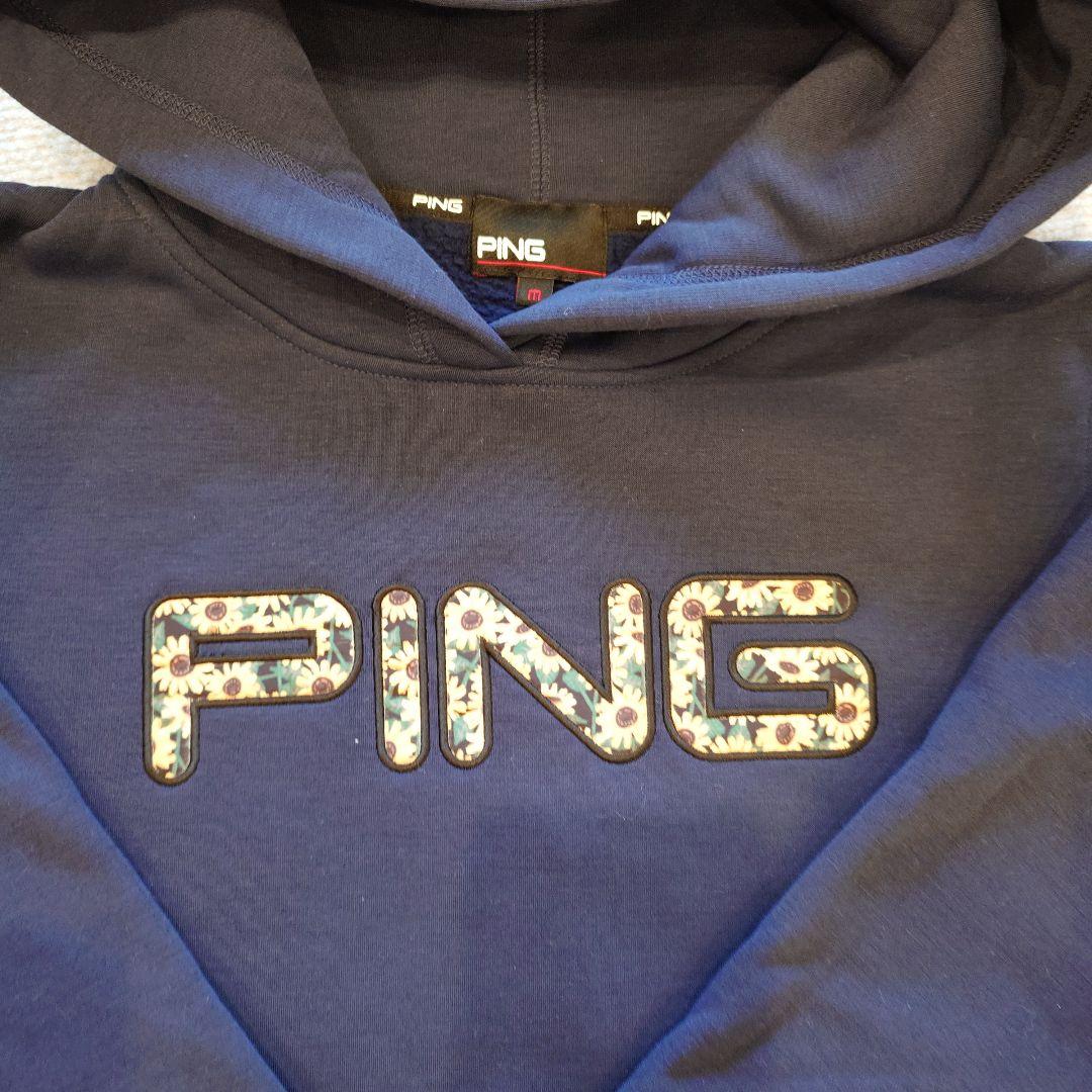 PING ネイビー パーカー M　ひまわり