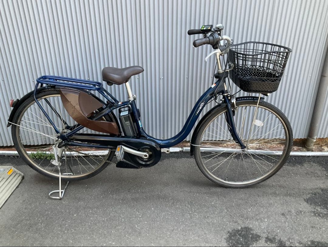 ヤマハ新機種電動アシスト自転車pas wity26インチブルーアルミボディー