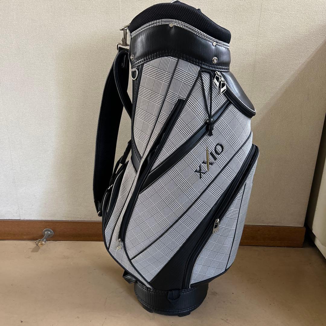 XXIO キャディバッグ チェック柄 グレー・ブラック