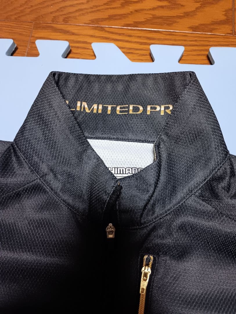 SHIMANO LIMITED PRO フルジップシャツ　半袖　M　ブラック