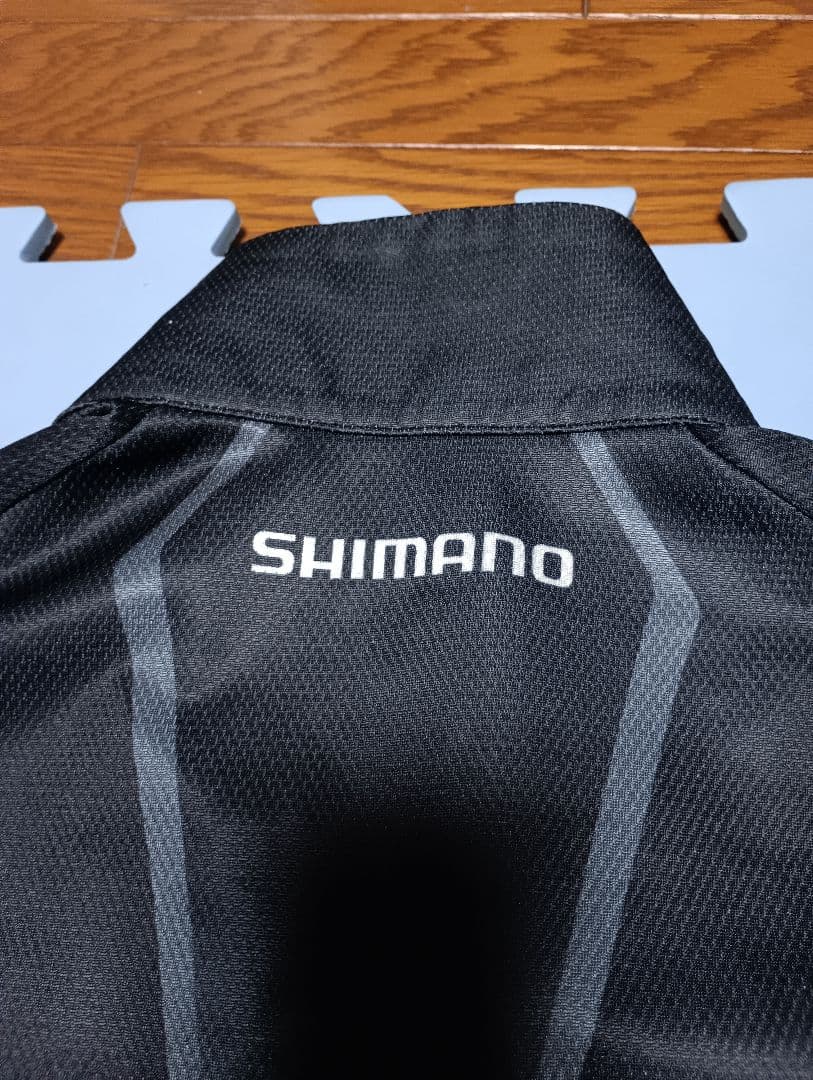 SHIMANO LIMITED PRO フルジップシャツ　半袖　M　ブラック