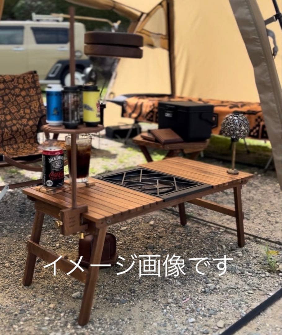 kinacoma.craftウォールナット　igtテーブル　収納袋セット
